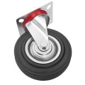 4 SZT 125 MM KÓŁKO MEBLOWE OBROTOWE Z HAMULCEM  GUMOWE ZESTAW KÓŁEK 350KG