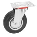 4 SZT 125 MM KÓŁKO MEBLOWE OBROTOWE Z HAMULCEM  GUMOWE ZESTAW KÓŁEK 350KG