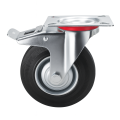 4 SZT 125 MM KÓŁKO MEBLOWE OBROTOWE Z HAMULCEM  GUMOWE ZESTAW KÓŁEK 350KG