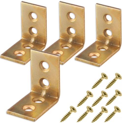 50x50x15mm KĄTOWNIK MEBLOWY MONTAŻOWY WZMOCNIONY + WKRĘTY 4szt