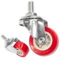 50mm KÓŁKO MEBLOWE OBROTOWE  ŚRUBA M10 x 15mm KAUCZUKOWE  KÓŁEK