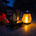 ZNICZ SOLARNY DLA RODZICÓW LED NA GRÓB CMENTARZ SERCE NOWOSCI LAMPKA PŁOMIEŃ