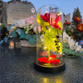 WIECZNA RÓŻA ŚWIECĄCA Lampion LED Dekoracja Na GRÓB Na Cmentarz STATUETKA