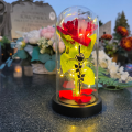 WIECZNA RÓŻA ŚWIECĄCA Lampion LED Dekoracja Na GRÓB Na Cmentarz STATUETKA
