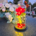 WIECZNA RÓŻA ŚWIECĄCA Lampion LED Dekoracja Na GRÓB Na Cmentarz STATUETKA
