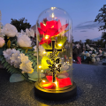WIECZNA RÓŻA ŚWIECĄCA Lampion LED Dekoracja Na GRÓB Na Cmentarz STATUETKA