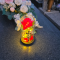 WIECZNA RÓŻA ŚWIECĄCA Lampion LED Dekoracja Na GRÓB Na Cmentarz STATUETKA
