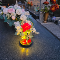 WIECZNA RÓŻA ŚWIECĄCA Lampion LED Dekoracja Na GRÓB Na Cmentarz STATUETKA