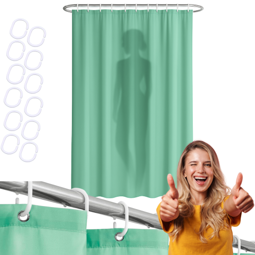 ZASŁONA PRYSZNICOWA 180x200 DO WANNY Kabiny Zasłonka Pod Prysznic Zielona
