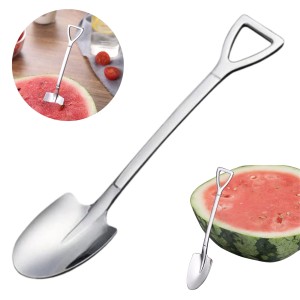ŁYŻKA ŁYŻECZKA DESEROWA Srebrna Łopatka Łopata Do Deserów Arbuza Kawy 15cm