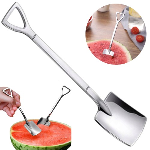 ŁYŻKA ŁYŻECZKA DESEROWA Srebrna Szufla Szufelka Do Deserów Arbuza 15cm