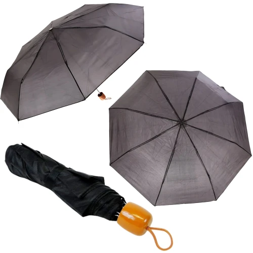 PORZĄDNY PARASOL PARASOLKA SKŁADANA RĘCZNIE MOCNA LEKKA NA DESZCZ WIATR