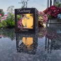 ZNICZ SOLARNY LED LAMPION NA GRÓB STATUETKA NA CMENTARZ Z KRZYŻEM
