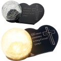 Znicz solarny LED z kulą  STATUETKA NA GRÓB wieczny lampion szkło akryl