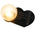 Znicz solarny LED z kulą  STATUETKA NA GRÓB wieczny lampion szkło akryl