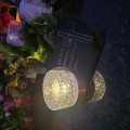 Znicz solarny LED   STATUETKA NA GRÓB wieczny lampion szkło akrylowe