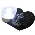 Znicz solarny LED   STATUETKA NA GRÓB wieczny lampion szkło akrylowe