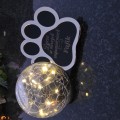 ZNICZ SOLARNY LED dla Psa/Kota statuetka serce  grawer IMIĘ  lampka 3D łapa