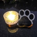 ZNICZ SOLARNY LED dla Psa/Kota statuetka serce  grawer IMIĘ  lampka 3D łapa