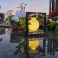 ZNICZ SOLARNY LED LAMPION NA GRÓB STATUETKA NA CMENTARZ Z KRZYŻEM