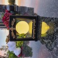 ZNICZ SOLARNY LED LAMPION NA GRÓB STATUETKA NA CMENTARZ Z KRZYŻEM