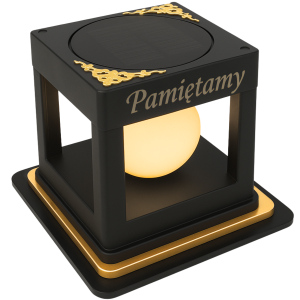 ZNICZ SOLARNY LED LAMPION NA GRÓB STATUETKA CMENTARZ ZNICZE NOWOSCI ZŁOTY