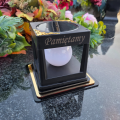 ZNICZ SOLARNY LED LAMPION NA GRÓB STATUETKA CMENTARZ ZNICZE NOWOSCI ZŁOTY