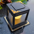 ZNICZ SOLARNY LED LAMPION NA GRÓB STATUETKA CMENTARZ ZNICZE NOWOSCI ZŁOTY