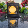 ZNICZ SOLARNY LED LAMPION NA GRÓB STATUETKA CMENTARZ ZNICZE NOWOSCI SREBRO