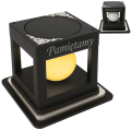 ZNICZ SOLARNY LED LAMPION NA GRÓB STATUETKA CMENTARZ ZNICZE NOWOSCI SREBRO