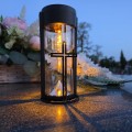 ZNICZ SOLARNY LED LAMPION NA GRÓB STATUETKA NA CMENTARZ Z KRZYŻEM