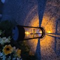 ZNICZ SOLARNY LED LAMPION NA GRÓB STATUETKA NA CMENTARZ Z KRZYŻEM