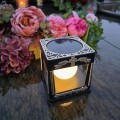 ZNICZ SOLARNY LED LAMPION NA GRÓB STATUETKA NA CMENTARZ Z KRZYŻEM