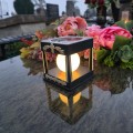 ZNICZ SOLARNY LED LAMPION NA GRÓB STATUETKA NA CMENTARZ Z KRZYŻEM