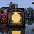 ZNICZ SOLARNY LED LAMPION NA GRÓB STATUETKA NA CMENTARZ Z KRZYŻEM