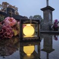 ZNICZ SOLARNY LED LAMPION NA GRÓB STATUETKA NA CMENTARZ Z KRZYŻEM