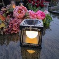 ZNICZ SOLARNY LED LAMPION NA GRÓB STATUETKA NA CMENTARZ Z KRZYŻEM