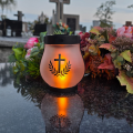 ZNICZ SOLARNY LED LAMPION NA GRÓB STATUETKA NA CMENTARZ KRZYŻ NOWOSCI ŚWIECA