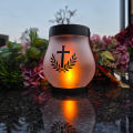 ZNICZ SOLARNY LED LAMPION NA GRÓB STATUETKA NA CMENTARZ KRZYŻ NOWOSCI ŚWIECA