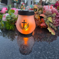 ZNICZ SOLARNY LED LAMPION NA GRÓB STATUETKA NA CMENTARZ KRZYŻ NOWOSCI ŚWIECA