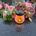 ZNICZ SOLARNY LED LAMPION NA GRÓB STATUETKA NA CMENTARZ KRZYŻ NOWOSCI ŚWIECA