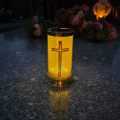 ZNICZ SOLARNY LED LAMPION NA GRÓB STATUETKA NA CMENTARZ KRZYŻ NOWOSCI ZŁOTY