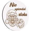 Podkładka pod kubek drewniana ZESTAW PODKŁADKI na STÓŁ OBRUS białe 6SZT