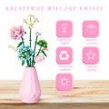 KLOCKI KONSTRUKCYJNE BUKIET ZESTAW KWIATÓW WAZON KWIATY PREZENT RÓŻA KWIAT