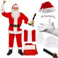 STRÓJ ŚWIĘTEGO MIKOŁAJA  Welurowy kostium ZESTAW 9 ELEMENTÓW ROZMIAR XL