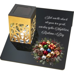 Solarny znicz LED STATUETKA NA CMENTARZ GRÓB DUŻA wieczna lampka nagrobna