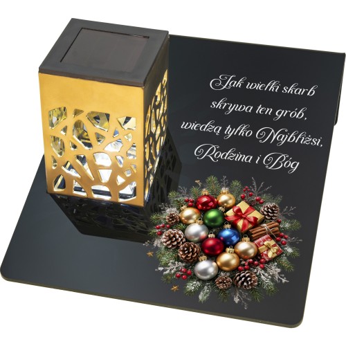 Solarny znicz LED STATUETKA NA CMENTARZ GRÓB DUŻA wieczna lampka nagrobna