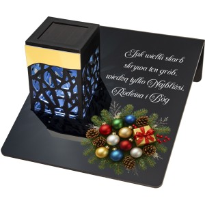 Solarny znicz LED STATUETKA NA CMENTARZ GRÓB DUŻA wieczna lampka nagrobna