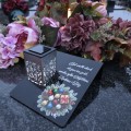 Solarny znicz LED STATUETKA NA CMENTARZ GRÓB DUŻA wieczna lampka nagrobna