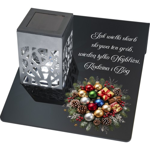 Solarny znicz LED STATUETKA NA CMENTARZ GRÓB DUŻA wieczna lampka nagrobna